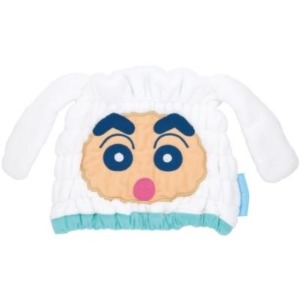 蠟筆小新 絨毛吸水髮帽 (小白頭套大臉款)