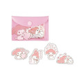 Sanrio 三麗鷗 造型貼紙組附收納袋 (抱愛心) 美樂蒂 酷洛米 大耳狗 帕恰狗_1