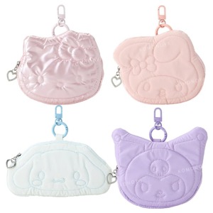 Sanrio 三麗鷗 造型絎縫票卡零錢吊飾 (冬日羽絨) Kitty 酷洛米 大耳狗 美樂蒂