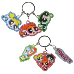 飛天小女警 壓克力造型三連鑰匙圈 (閃亮款)