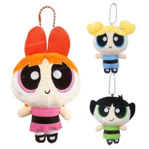 飛天小女警 絨毛玩偶吊飾 花花 泡泡 毛毛