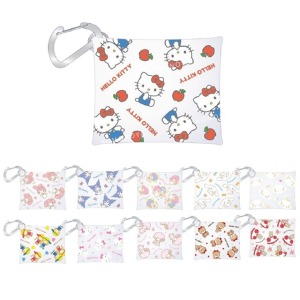 Sanrio 三麗鷗 PVC扣式收納包附扣環 (滿版款) Kitty 兔媽媽 piano