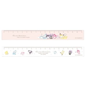 Sanrio 三麗鷗大集合 塑膠直尺 17cm (好友頭套款)