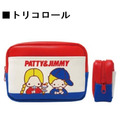Sanrio 三麗鷗 Patty & Jimmy 皮質拉鍊收納包 (紅藍款)_2