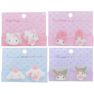 Sanrio 三麗鷗 壓克力造型夾2入組 (Cupid) Kitty 大耳狗 酷洛米