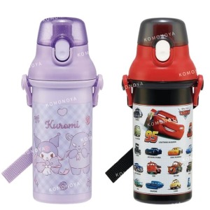 SKATER 480ml 兒童彈蓋直飲水壺 附背帶 480ml PSB5SANAG (格紋款) 酷洛米 CARS