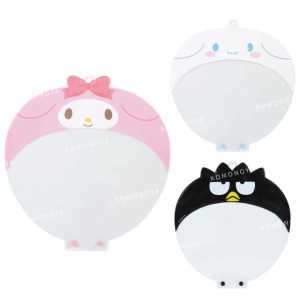 Sanrio 三麗鷗 造型塑膠圓扇子相片保護套 (大臉款) 美樂蒂 大耳狗 酷企鵝