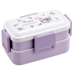 SKATER 酷洛米 四扣雙層便當盒 600ml Ag+ PFLW4AG (趴姿款)