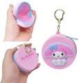Sanrio 三麗鷗 矽膠圓形零錢包吊飾 (坐姿款) Kitty 酷洛米 人魚漢頓_2