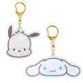 Sanrio 三麗鷗 壓克力亮片流沙鑰匙圈 (大頭款) Kitty 美樂蒂 Piano 人魚漢頓_5