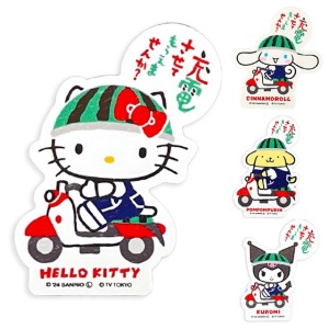 Sanrio 三麗鷗 x 出川哲朗歐兜邁冒險趣 造型貼紙 (電動車款) Kitty 布丁狗