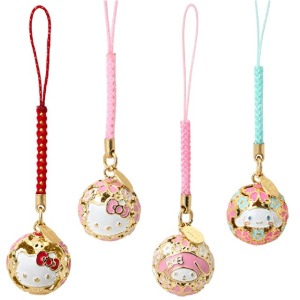 Sanrio 三麗鷗 鏤空手鞠鈴鐺吊飾 (櫻花 蛇年特輯) Kitty 美樂蒂 大耳狗