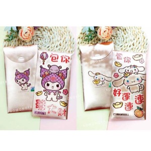 Sanrio 三麗鷗  中式玫瑰金鋁箔紅包袋 (元寶款) 酷洛米 大耳狗