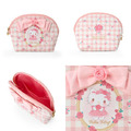 Sanrio 三麗鷗 皮質拉鍊化妝包 (玫瑰系列) Kitty 美樂蒂 大耳狗_1