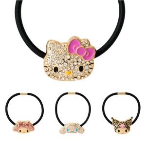 Sanrio 三麗鷗 水鑽金屬髮圈 (大臉款) Kitty 美樂蒂 大耳狗 酷洛米