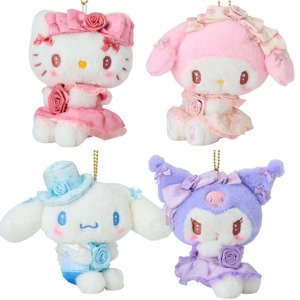 【限購】Sanrio 三麗鷗 絨毛玩偶吊飾 (玫瑰系列) Kitty 美樂蒂 大耳狗