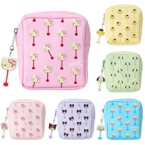 Sanrio 三麗鷗 x 不二家 皮質拉鍊化妝包 (巧克力棒款) Kitty 酷洛米 帕恰狗