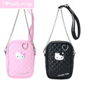 Sanrio 三麗鷗 Hello Kitty 皮質菱格紋斜背包 (I Love Hello Kitty)