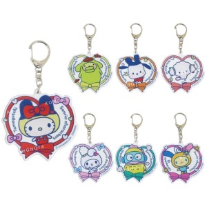 Sanrio X 塔麻可吉 壓克力鑰匙圈 (裝扮款) Kitty 美樂蒂 酷洛米 布丁狗 大耳狗