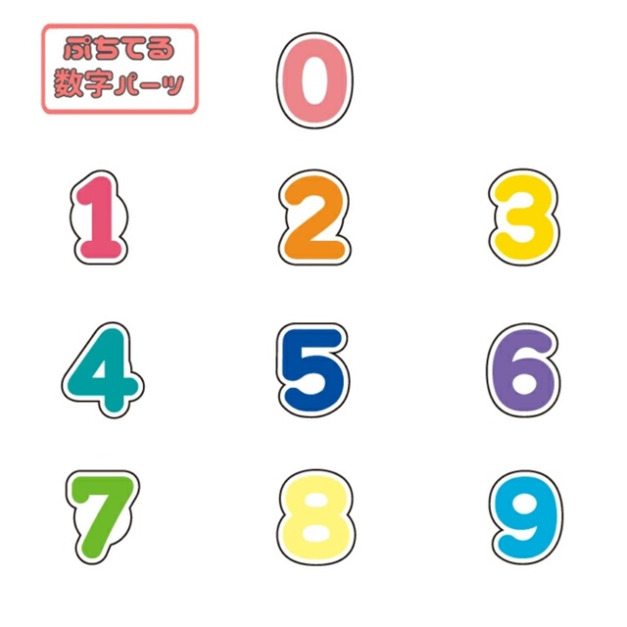 數字矽膠造型文字扣 (吉伊卡哇文字拼圖面板專用)