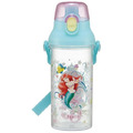 Skater 迪士尼 小美人魚 兒童直飲透明水壺 480ml PSB5TRC (粉藍蓋款)
