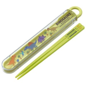 Skater 恐龍 兒童塑膠筷附收納盒 ABS2AMAG (綠款)