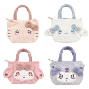 Sanrio 三麗鷗 絨毛造型手提袋 (愛心眼) Kitty 美樂蒂 酷洛米 大耳狗