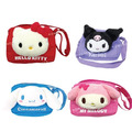 Sanrio 三麗鷗 絨毛造型斜背包 (大臉款) Kitty 美樂蒂 酷洛米 大耳狗