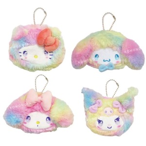 Sanrio 三麗鷗 獨角獸色絨毛造型零錢包 (大臉款) Kitty 美樂蒂 酷洛米 大耳狗