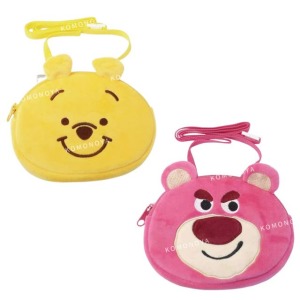 Disney 迪士尼 玩偶造型斜背口袋夾包 (大臉款) 小熊維尼 熊抱哥