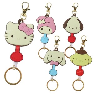Sanrio 三麗鷗 矽膠造型伸縮鑰匙圈 (不二家巧克力) 帕恰狗 大耳狗 布丁狗