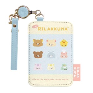 San-X 拉拉熊 皮質易拉扣票卡套 (九宮格大頭款)