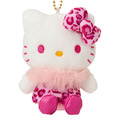 Sanrio 三麗鷗 Hello Kitty 絨毛玩偶吊飾 (粉豹紋 變裝50週年)_1
