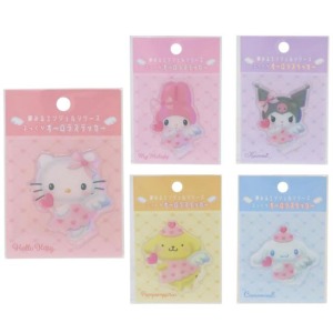 Sanrio 三麗鷗 極光PVC貼紙 (邱比特款) Kitty 美樂蒂 酷洛米 布丁狗 大耳狗