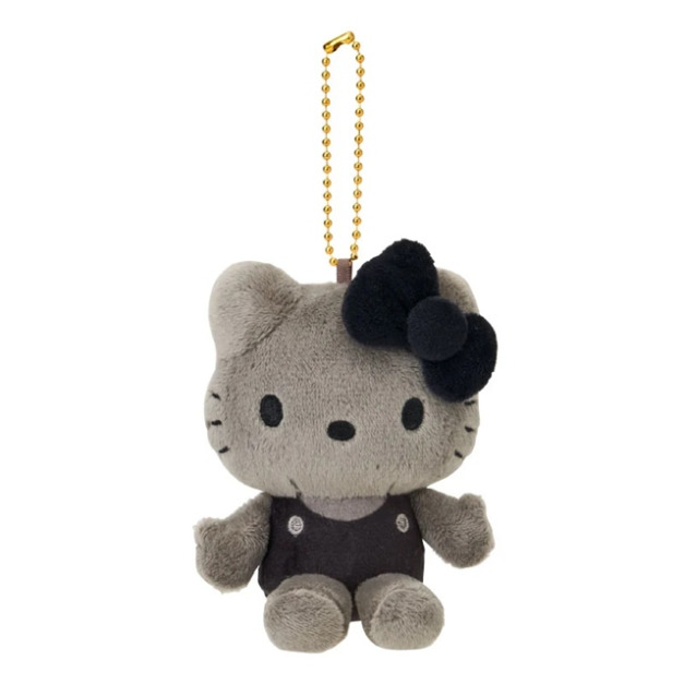 Sanrio 三麗鷗 Hello Kitty 絨毛玩偶吊飾 (全黑灰 變裝50週年)