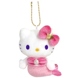 Sanrio 三麗鷗 Hello Kitty 絨毛玩偶吊飾 (粉人魚 變裝50週年)