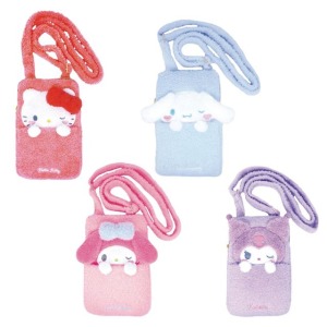 Sanrio 三麗鷗 絨毛斜背包 (眨眼款) Kitty 美樂蒂 酷洛米 大耳狗