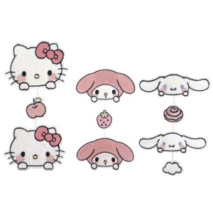 Sanrio 三麗鷗 三連燙布貼 (大臉款) Kitty 美樂蒂 大耳狗