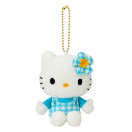 Sanrio 三麗鷗 Hello Kitty 絨毛玩偶吊飾 (淺藍千鳥 變裝50週年)