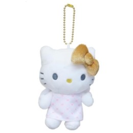 Sanrio 三麗鷗 Hello Kitty 絨毛玩偶吊飾 (粉衣金蝴蝶結天使 變裝50週年)