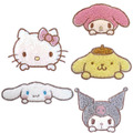 Sanrio 三麗鷗 絨毛造型裝飾貼 (探頭款) Kitty 美樂蒂 酷洛米 布丁狗 大耳狗