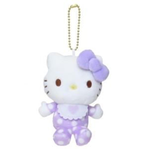 Sanrio 三麗鷗 Hello Kitty 絨毛玩偶吊飾 (紫點點嬰兒 變裝50週年)