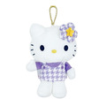 Sanrio 三麗鷗 Hello Kitty 絨毛玩偶吊飾 (紫千鳥 變裝50週年)