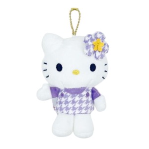 Sanrio 三麗鷗 Hello Kitty 絨毛玩偶吊飾 (紫千鳥 變裝50週年)