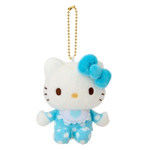 Sanrio 三麗鷗 Hello Kitty 絨毛玩偶吊飾 (天空藍點點嬰兒 變裝50週年)