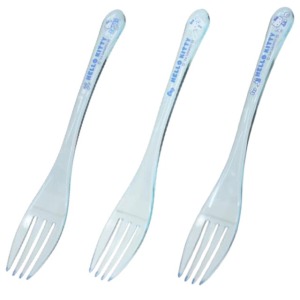 Sanrio 三麗鷗 Hello Kitty 壓克力叉子 (水藍透明款)