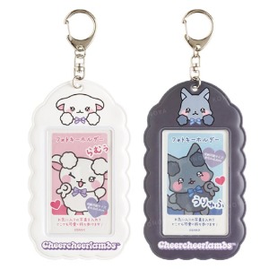 San-X 活力羊 PVC拍立得小卡收納套鑰匙圈 (黑白款)