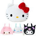 Sanrio 三麗鷗 絨毛造型大側背包 (大臉 2025新生活) Kitty 美樂蒂 大耳狗 酷洛米