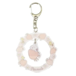 史努比 壓克力造型吊飾 (粉草莓款)