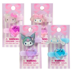 Sanrio 三麗鷗 兒童塑膠造型髮夾 (大臉寶石款) Kitty 大耳狗 酷洛米
